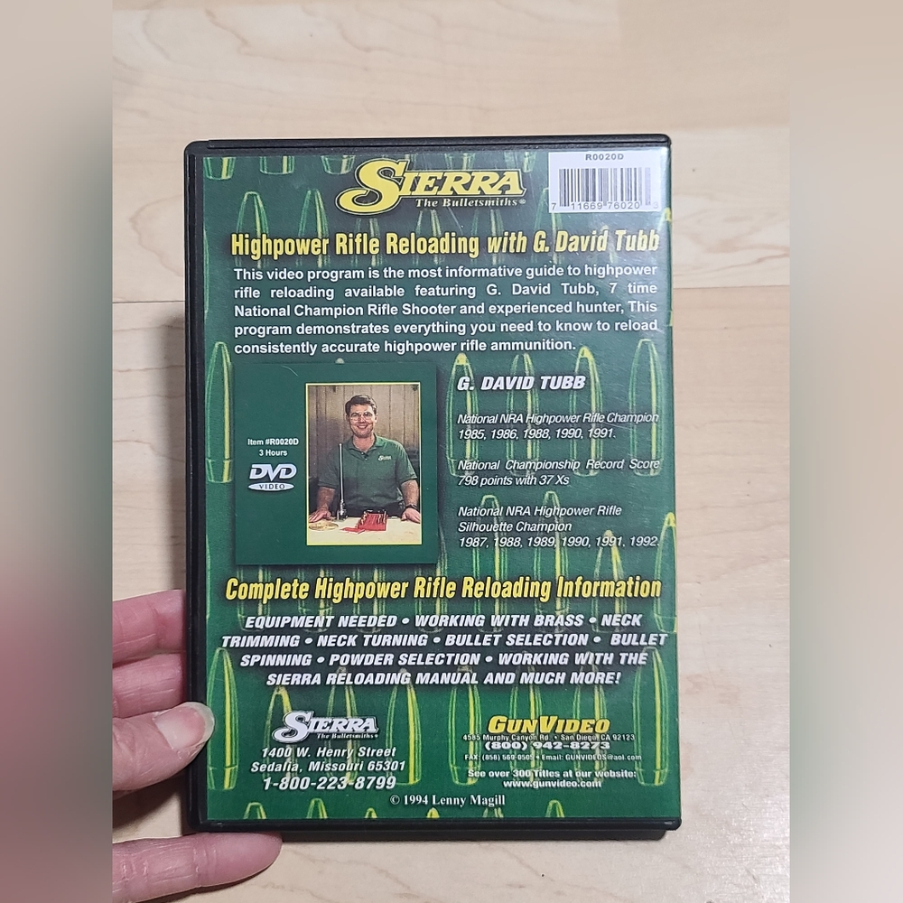 Sierra Highpower Rifle Reloading DVD Set - Picture 2 of 4